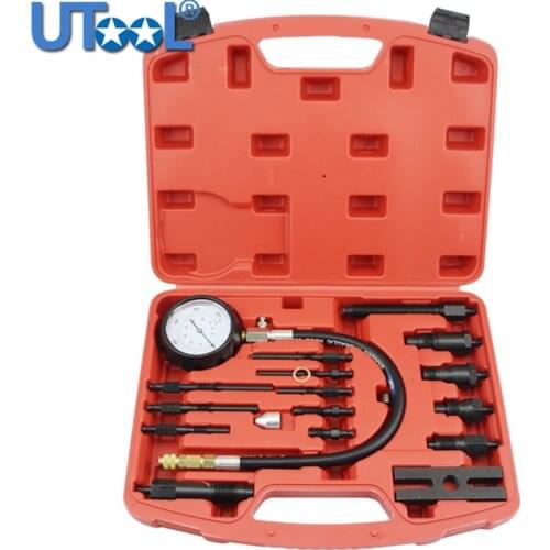 TU-15B Pressure Gauge Diesel Engine Compression Tester Set Kit
