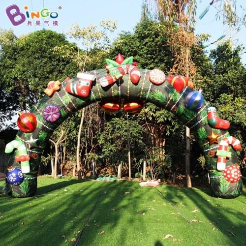 Custom Made 7x4.5 Meters Party Supplies Large Inflatable Christmas Arch for Event Decoration BG-F0229