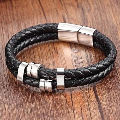 XQNI Adjustable Genuine Leather Bracelets 19/21CM Special Pattern Bangle for Boyfriend Birthday Gift Big Discount Wholesale