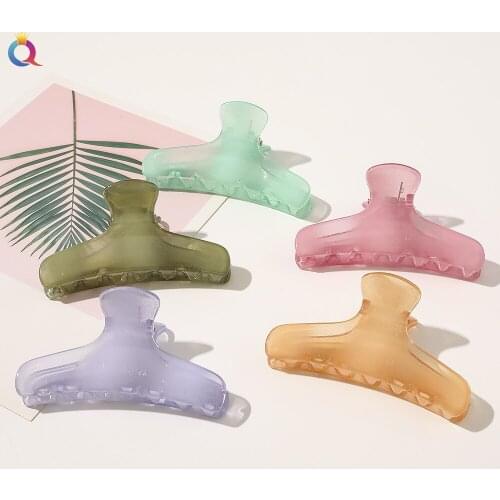 Hair claws Hairpins Translucent Finish Acrylic Clips Trendy Hair Clip For Women Girls Hair Accessories QY123012