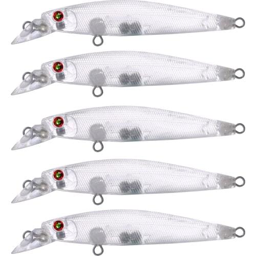 25pcs Blank Hard Lures 10.6cm 7.5g Unpainted Fishing Baits ABS DIY Crankbaits Transparent Artificial Baits Set Fishing Tackle