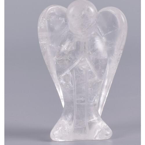 2 Inch Stone Cute Angel Figurines Miniatures Natural Rock Quartz Craft Mini Peace Statue Home Decoration Accessories