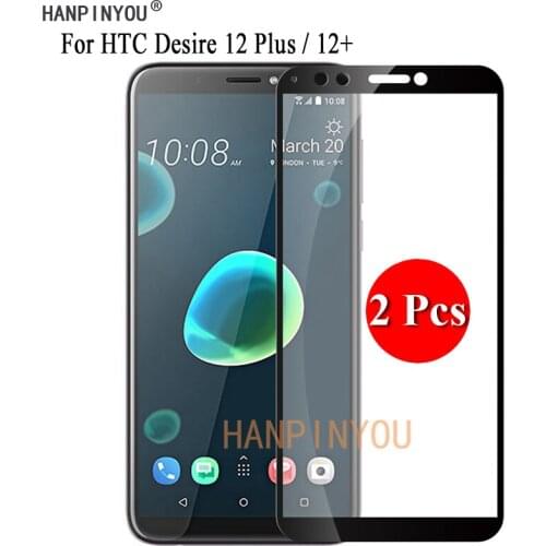2 Pcs/Lot For HTC Desire 12 Plus / 12plus 6.0" Full Cover Screen Protector Tempered Glass Protective Film Guard + Clean Tools
