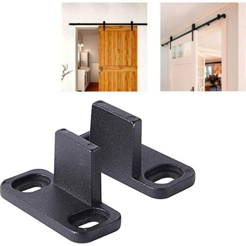2pcs Bottom Bracket Floor Low Noise Barn Door Guide Parts Pom Sliding Anti Swinging Fixing Adjustable Ultra Smooth Accessories