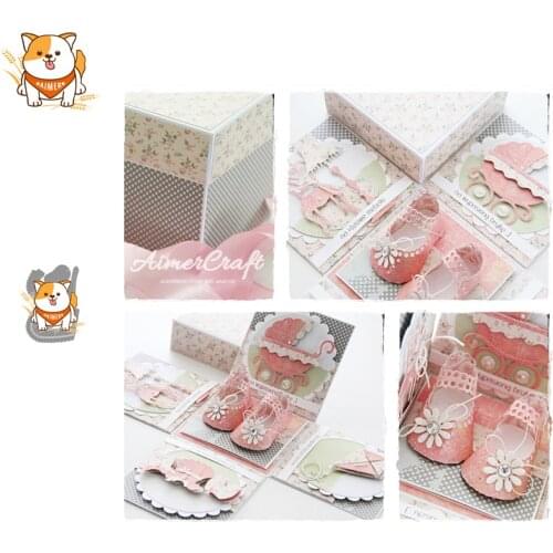 3D Boy Girl Baby Shoes Metal Cutting Dies Scrapbooking Stencil Decorative Embossing Craft Die Cuts Card Making New Dies For 2019