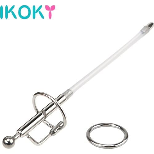 IKOKY Dilator Horse Stimulate Male Masturbation Penis Plug Sex Toys for Men Gay Urethral Prince Stretching Catheter Sounding