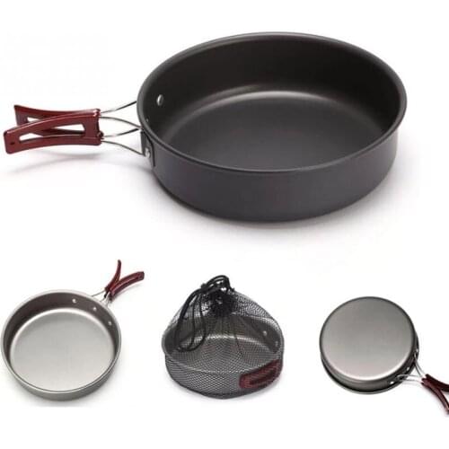 Non-stick Travel Aluminum Alloy Portable Outdoor Camping Cooking Picnic Hiking Cookware Kitchen Utensil Frying Pan