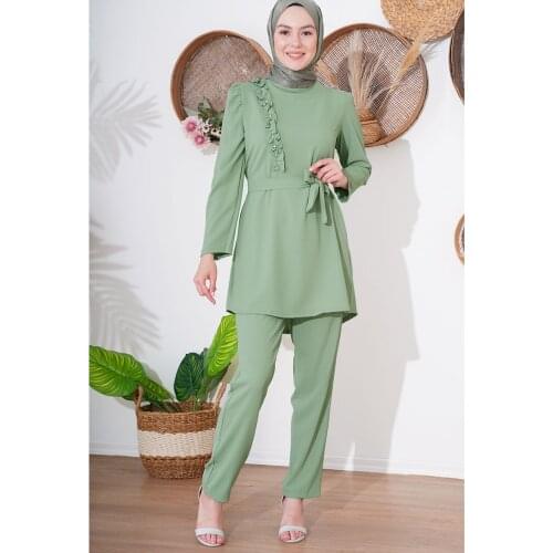 İnci Series Double Suit abayas muslim sets modest clothing turkey dresses for women hijab dress muslim tops islamic clothing aba