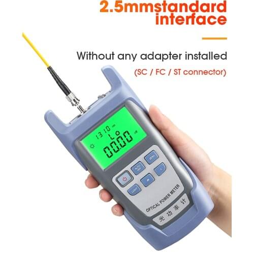 AUA-9 Optical Fiber Power Meter -70dBm~+10dBm 850-1625nm SC/FC/ST Connector Optical Cable Tester