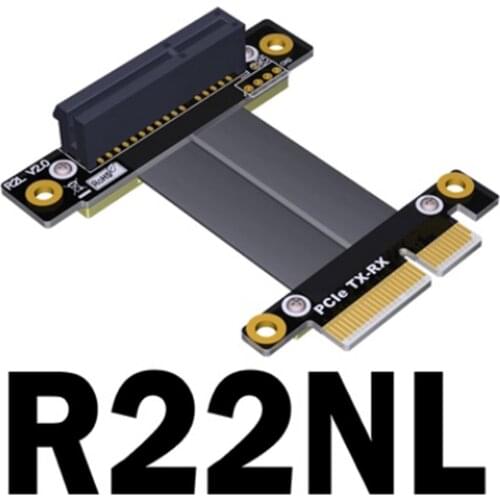 ADT-Link PCIe 3.0 Extension Cable x4 Male To Male TX-RX Signal PCI Express 3.0 x4 Gen3 32Gbps Conversion Ribbon Cord R22 Serie