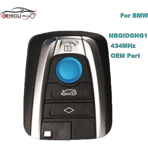 KEYECU OEM 4 Buttons 434MHz Smart Keyless Remote Control Car Key FOB for BMW i3 i8 2014 2015 2016 2017, FCC ID: NBGIDGNG1