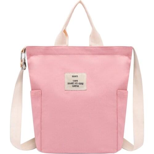 Korean Canvas Shoulder Bag Zipper Luxury Women Bags Designer Women Messenger Bag Female Simple Handbag Letter Printing tote