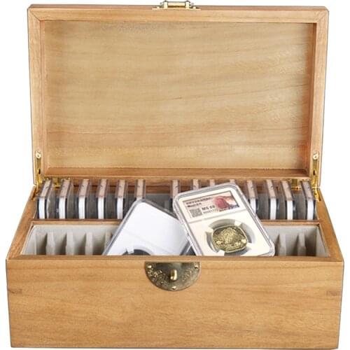 Camphorwood 30 Grading Coin Identification Box Universal Storage Empty Box PCGS NGC Ancient Coin Collection Box