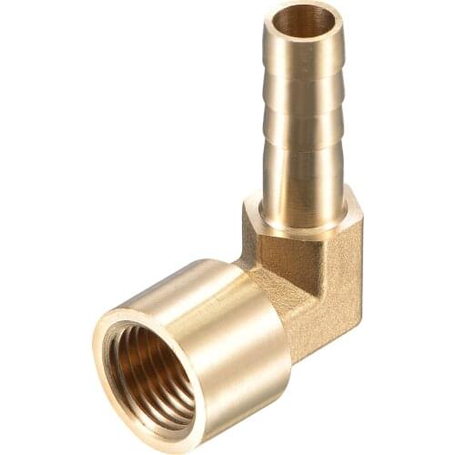 Uxcell Brass Hose Barb Fitting Elbow Barbed G Female Pipe Connector Adapter for Water Fuel Air