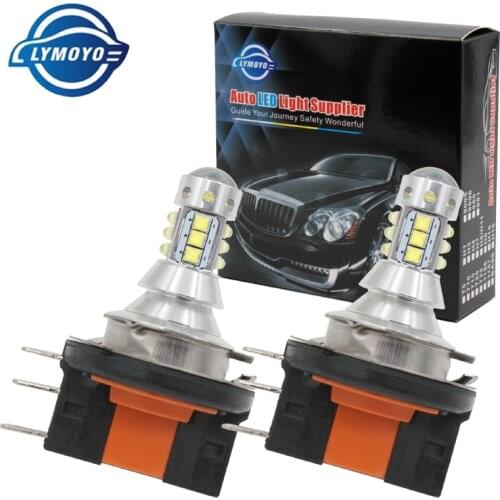 LYMOYO 2pcs Car White light H15 led Fog Light 80w 12v with Chip Daytime Running Light Headlight Driving drl fog Lamp 12v