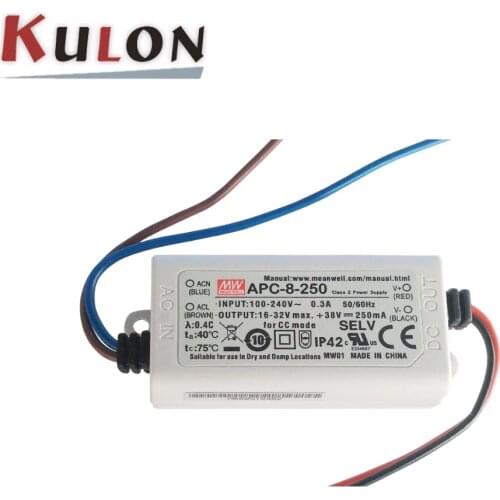 Mean Well APC-8 8W 16-32V 250mA 350mA 500mA 700mA LED SMPS power supply constant current Meanwell Led driver for LED lighting