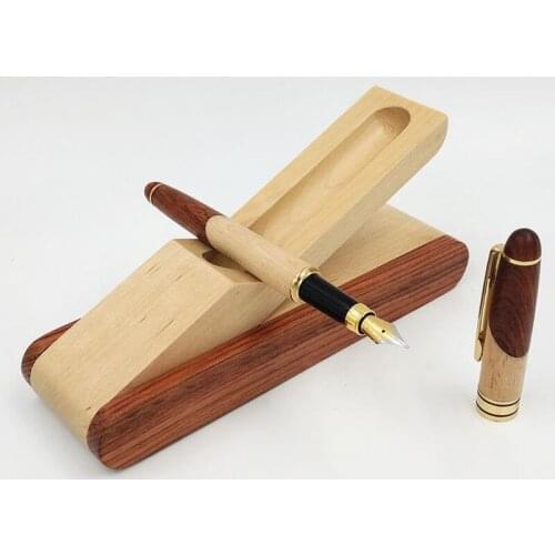 Luxury Handmade Rosewood Maple Fountain Pen Set Writing Natural Fight Wood Pen for Bussiness and School Office as Festival gift