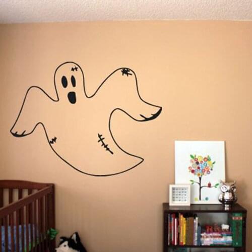 Cartoon Wall Decals Ghost Scary Art Vinyl Wall Sticker Kids Room Nursery Home Decors Bedroom Pattern Waterproof Removable B183
