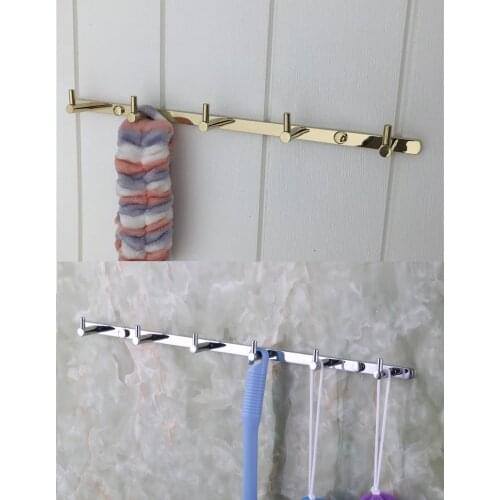 Wall Mount Solid Brass Towel Robe Hook Bathroom Towel Hook Towel Robe Coat Rack Rail Gold Chrome