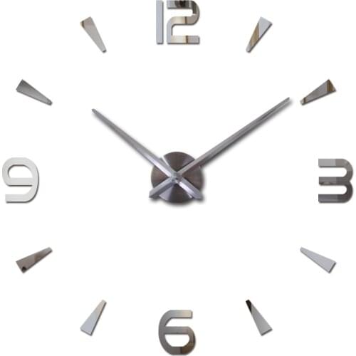 New wall clock quartz living room diy clocks modern design watch horloge murale Acrylic mirror 3d stickers