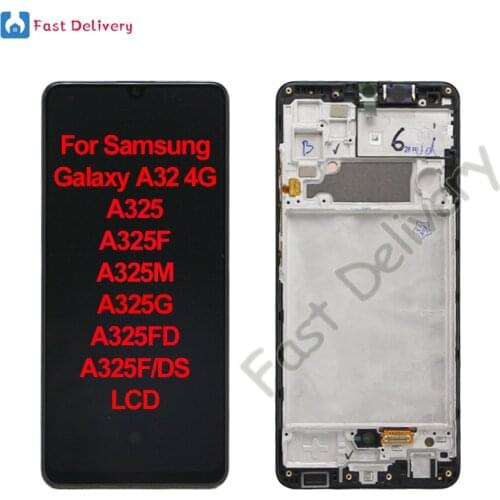 Original For Samsung Galaxy A32 4G A325 A325F A325M A325G A325FD A325F/DS LCD Display Touch Screen Digitizer Assembly 100%Tested