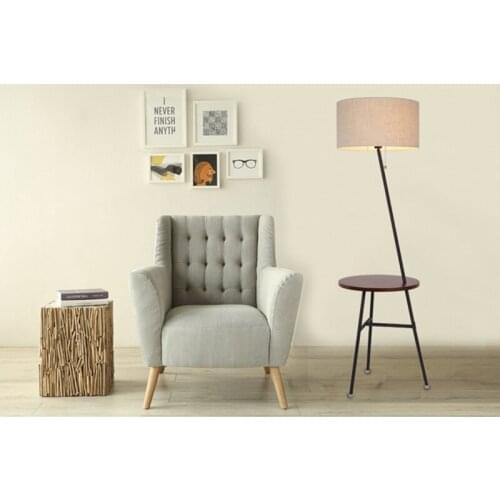 Nordic modern fashion E27 wrought iron triangle lamp pole floor lamp for living room bedroom hotel room black walnut floor lamp