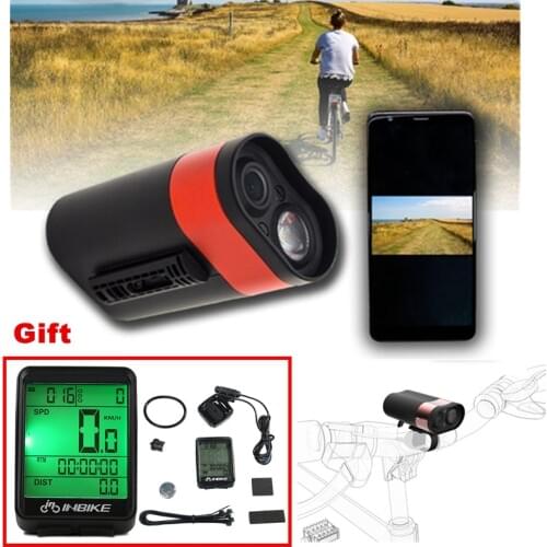 Bike Headlight With Computer Cycling Riding Driving Recorder DVR Action Camera MTB Road Bike Front Light Bicycle Accessories