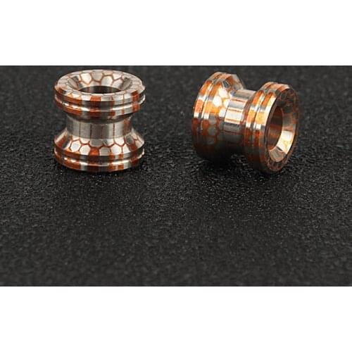 Titanium Tail Pendant DIY Copper Beads Titanium Alloy Paracord Bead Bracelet Keyring Zipper Accessory