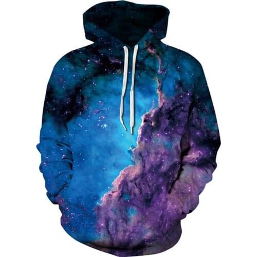 Starry sky Hoodies 3D print Space Galaxy Sweatshirt Autumn And Winter Unisex clothing pullover large sizes hoodie Men clothing