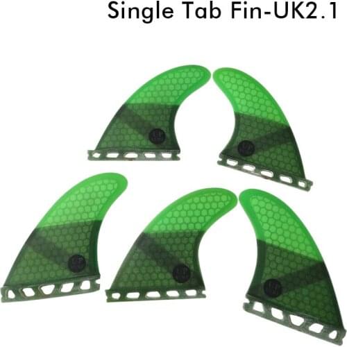 Tri-Quad fin set Future k2.1 Size fins Green Color surfboard fins Surf fins Honeycomb Fiberglass Good Quality