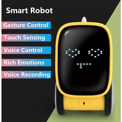 Smart Touch-sensing Gesture Control RC Robot Rich Emotions Voice Recording Sing And Dance Parent-child Electric Wireless RC Toys