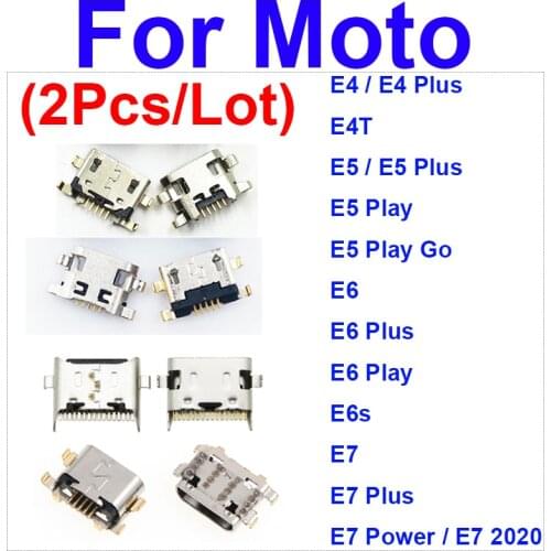 USB Charging Jack Connector Dock Port For Moto E4 XT1762 XT1772 E5 XT1924 E6 Plus Play E4T E6s E7 Power XT2097 E7 2020 XT2095-1