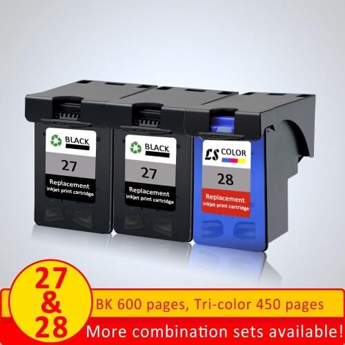 XiangYu 27XL Cartridge Replacement for HP27 28 Ink Cartridge 28XL for Deskjet 3320 3325 3420 3535 7150 2110 6110