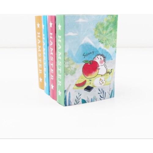 20book Cartoon Hamster 6 Flod Memo Pad Kawaii mouse Sticky Note DIY Message Paper Notepad Gifts for Kids School Supply