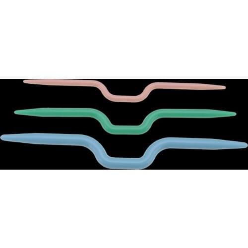 3Pcs/lot Curved Crochet Hooks Plastic Knitting Needles for Scarf Sweater Twist Weaving Knitting Tool 3 Colors