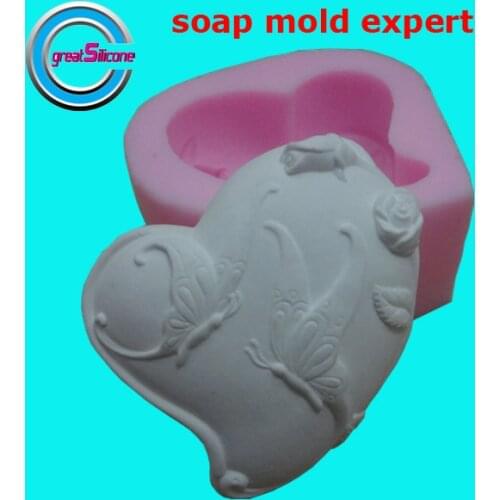 3D heart silicone mold silicone soap mold silicone cake mold eco-friendly silicone mould