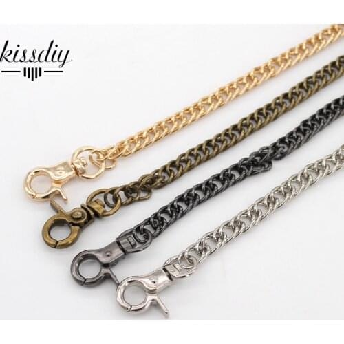 7mm wide Dense Replacement Chain Strap Metal link Clasp Purse Chain Bag Handle Shoulder Cross Body Handbag Chain