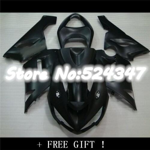 ABS Fairings For Kawasaki ZX6R 636 05 06 2005 2006 Moto Plastics Ninja ZX-6R Full Fairing Kits Cowling Gloss Black Silver Decals