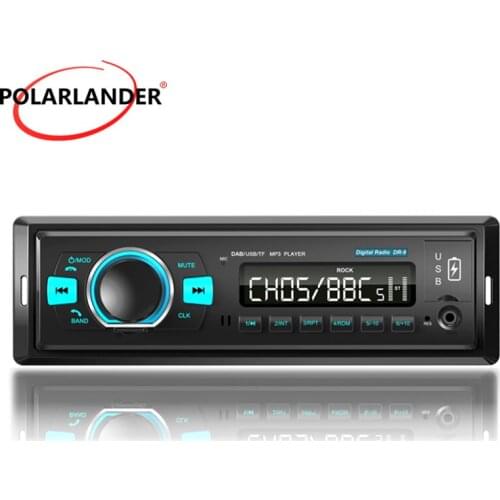 1 Din 12V ISO Interface U-Disk Digital Radio FM Dual USB TF MP3 / WMV / APE / FLC DAB Car Radio Bluetooth 4.2 Hands-Free