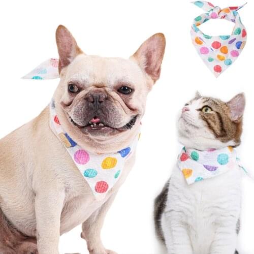 Fashion Pet Dog Bandana Small Dog Cat Collar Neckerchief Cotton Triangle Bib French Bulldog Puppy Tie For Dogs Pet Accessories