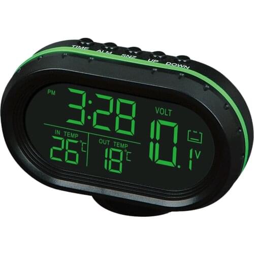 Digital Clock Tabletop Alarm Auto/Car Clock 12/24 Hour LCD Large Screen