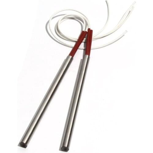 2PCS 9.5mm Diameter 380~500mm Length Cylindrical Heating Pipe 304SUS Tubular Heater 1100W/1200W/1250W/1300W/1450W Single-End Rod