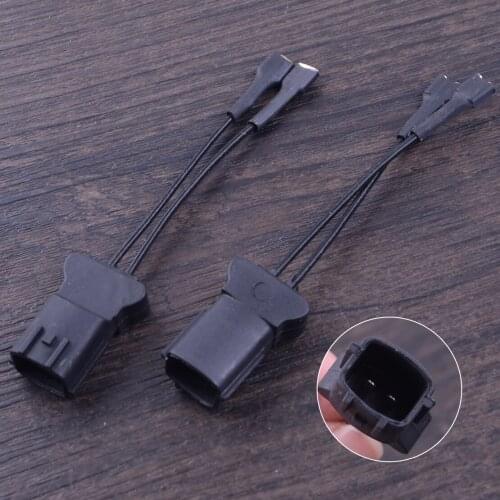 CITALL 2Pcs Car Horn Speaker Wiring Adapter Harness Pigtail Socket Black Plastic 11cm Length Fit for Hyundai