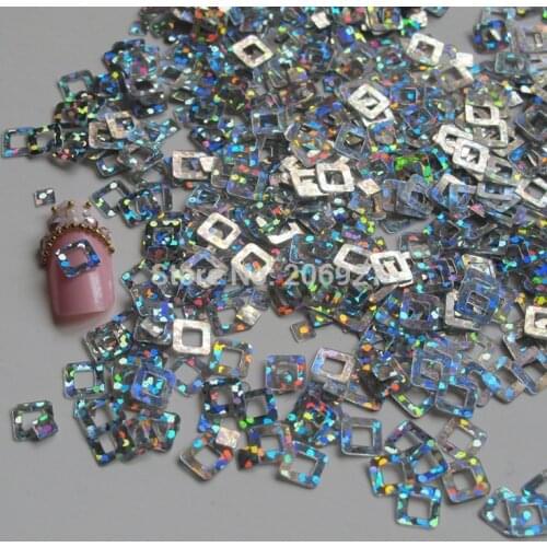GD21-1 20g/bag Cute Laser Silver Square Nail Art Shinny Glitter Cute Decoration Nail Art Decoration