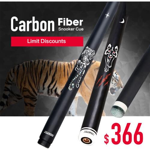 JFLOWERS JSK-103F/104F Snooker Cue Carbon Fiber Shaft Professional One Piece Cue Carbon Snooker Sticks Technology With Extension