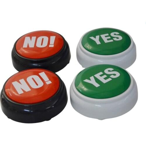 The NO YES Button - Toys No Squeeze Sound Toys Button- Music Box Novelty Gag Toy- Event Party Game Supplies Hot Decoration Gift