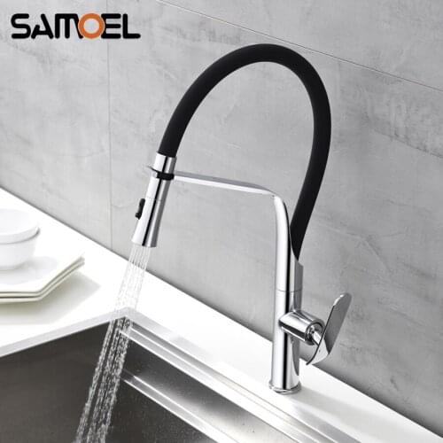 New Style Brass Pull Down Open kitchen faucet Mixer Chrome All-direction Swivel Sink Cold Hot Water Tap torneira cozinha 1238C