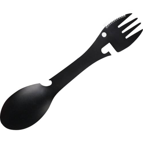 Multifunctional Camping Equipment Cookware Spoon Fork Bottle Opener Portable outdoor Tool Survival Durable Stainless Steel Fork