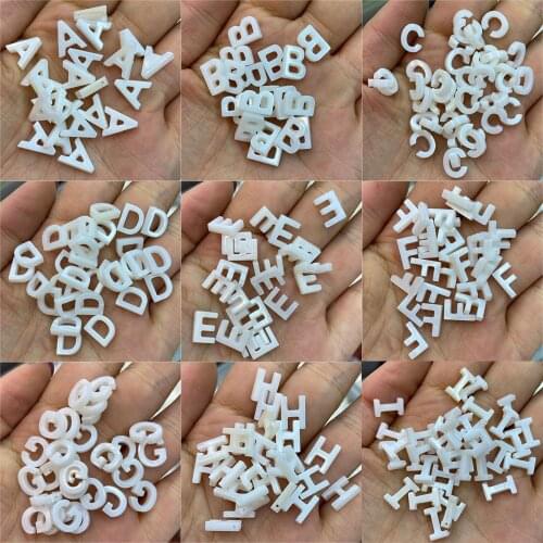 Fashion Small Beads Natural Shell Letter High Quality Beads for Charms Jewelry Making DIY Necklace Bracelet Pendant Accessory