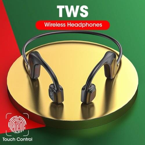 TWS Bluetooth Headphones True Wireless Earphone IPX7 Waterproof Sports Headset with Mic NOT Real Bone Condition Headphones